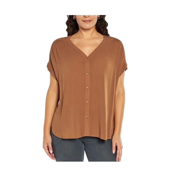 Orvis Women's Short Sleeve Button Front Blouse Shirt, X-Large