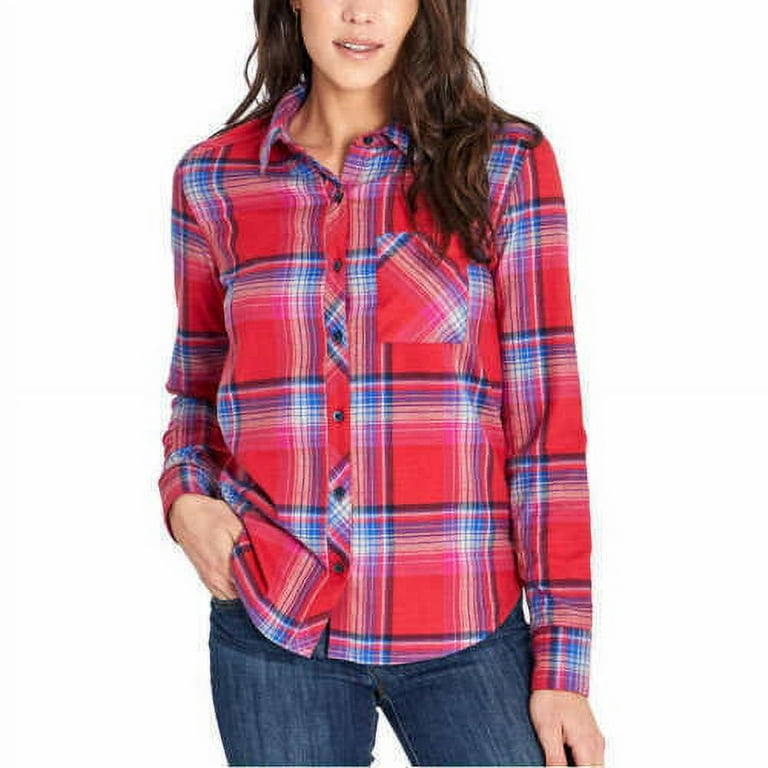 Orvis Women's Stretch Flannel Button Down Shirt, Red Plaid XS - NEW 