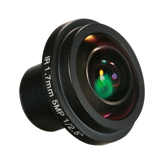Orvunela 1.7mm Fisheye Lens HD 5.0 Megapixel M12 Mount 1/2.5-Inch F2.0 180 Degree Wide Angle Panoramic Surveillance Camera Lens