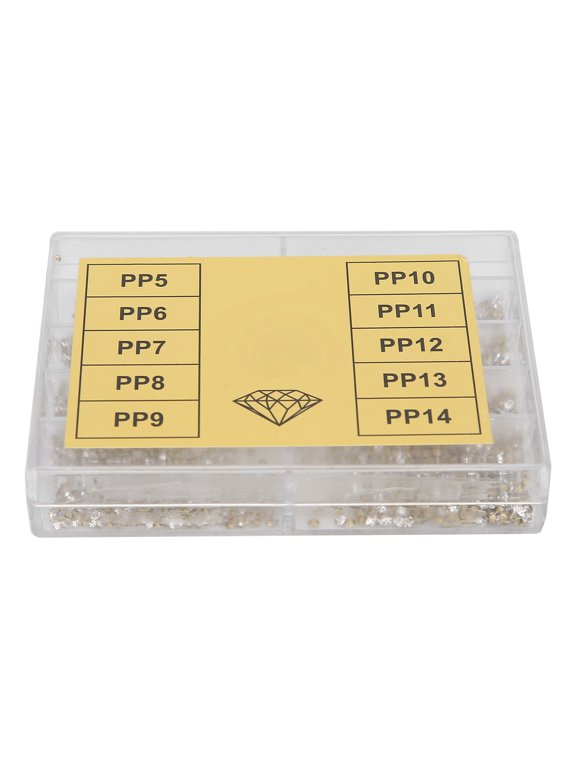10 Grid Watch Decoration Stone Plastic Rhinestone Assortment Box Accessory Set for Professional Watchmaking and Precision Repairing Tools, 500 Pieces Total, Assorted Color