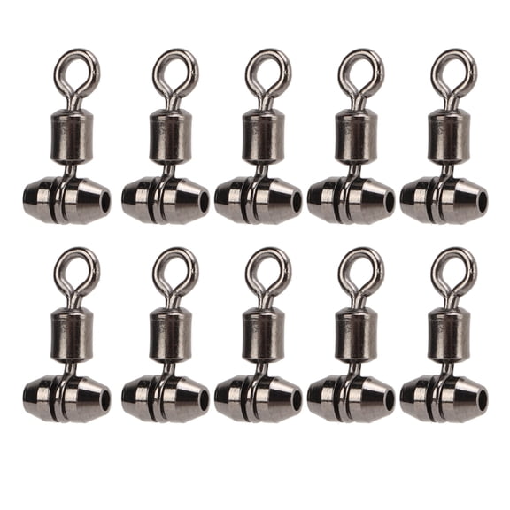 Orvunela 10 Pack 3 Way Fishing Swivels T Turn Brass Barrel Triple Swivel Cross Line Fishing Connectors