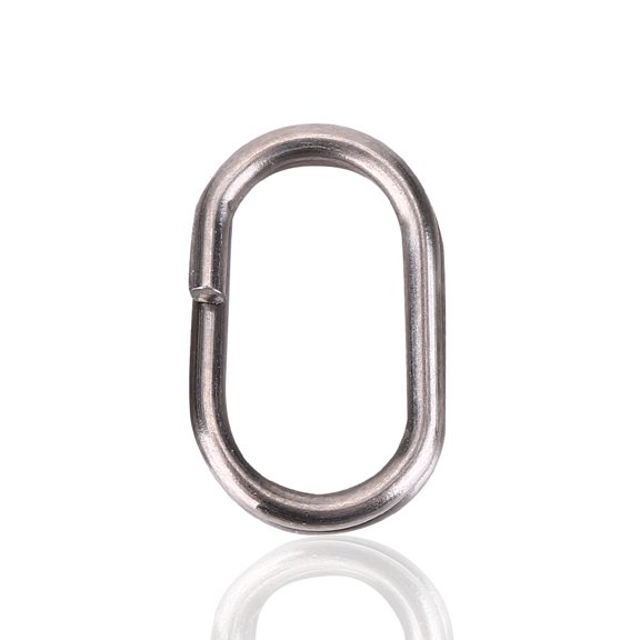 Orvunela 100 Pack Stainless Steel Oval Split Rings Fishing Terminal Tackle Connectors, 8x13mm / 0.31x0.51 Inch Heavy Duty Rigging Double Loops for Lures