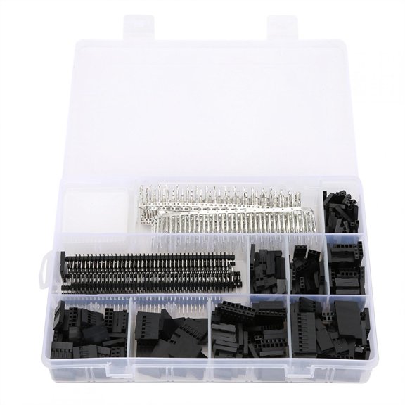 Orvunela 1450PCs 2.54mm Electronic Male Female Connector PCB Connector Kit