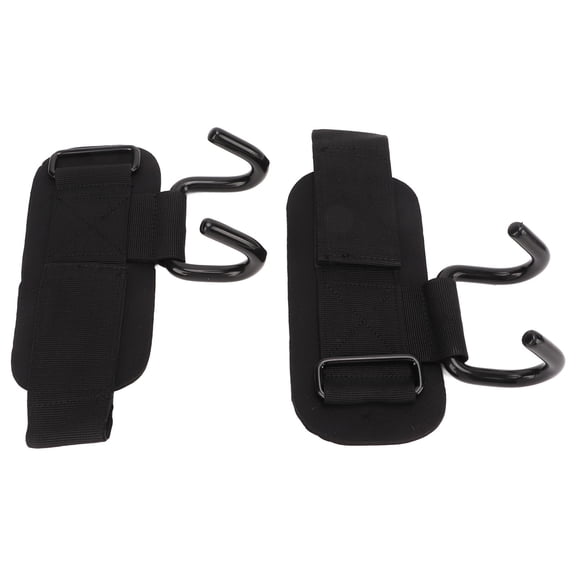Orvunela 2 Pack Weight Lifting Straps with Heavy Duty Steel Hooks and Padded Neoprene Wrist Support Wraps for Pull-Ups, Gym Powerlifting and Strength Training Grip Assistance