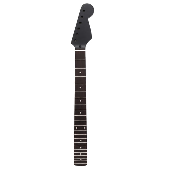 Orvunela 22 Frets Electric Guitar Neck Black Canadian Maple Rosewood Fingerboard Instrument Accessories with Adjustable Truss Rod, 26.6 Inches Length, Replacement Parts