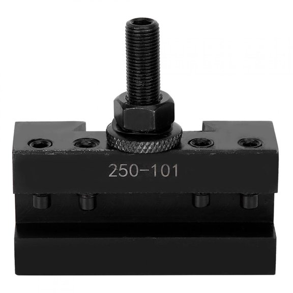 Orvunela 250-101 Fast Change Lathe Tool Post Holder Turning Facing Spindle Adapter for Industrial Machining High Carbon Steel Black