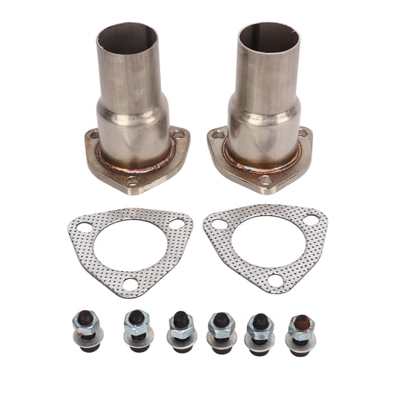 Orvunela 3-Bolt Exhaust Header Collector Reducer Kit, 2-1/2 Inch to 2 Inch Flange Pipe Adapter Set