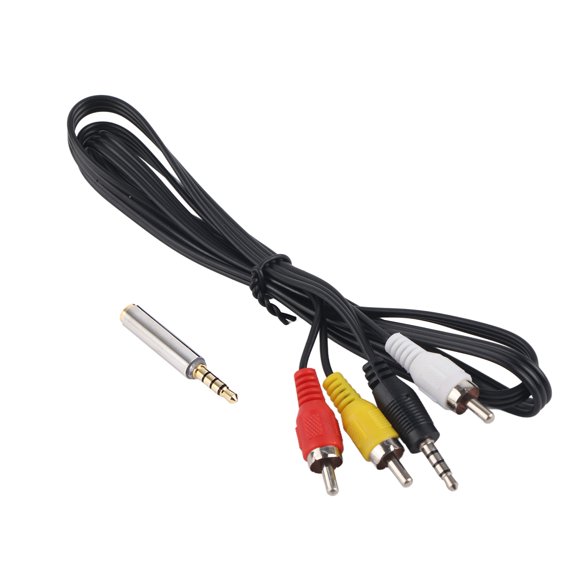 Orvunela 35.4 Inch 3.5mm to 3 RCA Composite AV Audio Video Adapter Cable for Raspberry Pi 2 Model B+