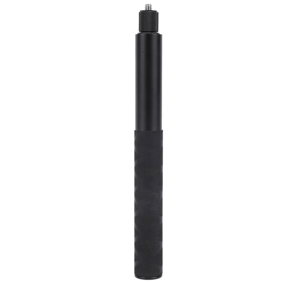 Orvunela 47.2 Inches / 120cm Invisible Action Camera Selfie Stick, 7-Section Adjustable Aluminum Extension Pole with 1/4 Inch Thread and Screw Hole for Panoramic Cameras and Smartphones, Black