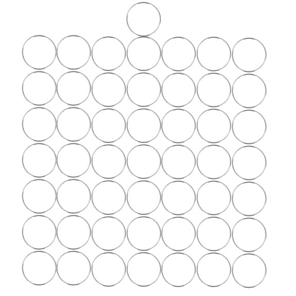 Orvunela 50 Pcs 60mm Metal O Rings Open Round Jump Rings Durable Iron Hardware Connectors for DIY Handbags Clothing Accessories and Craft Making Silver