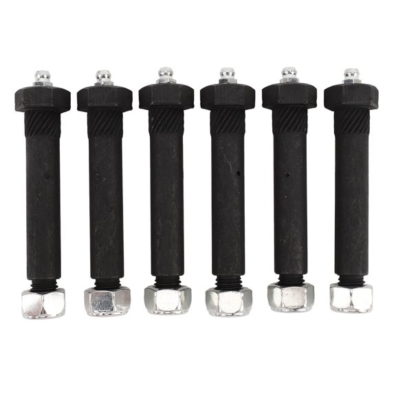 Orvunela 6pcs Spring Shackle Bolts Lock Nut 9/16 X 3in Trailer Axle Greaseable Spring Bolts