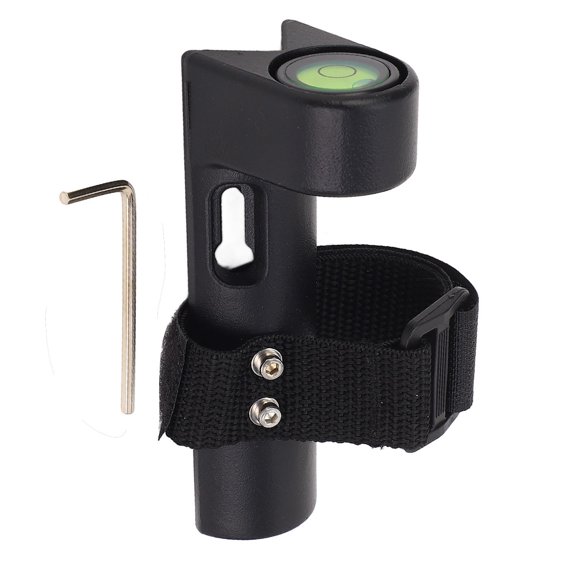 Orvunela Adjustable Grade Rod Level Aluminum Alloy Surveying Rod Bubble Level Tool for Round and Rectangular Bars