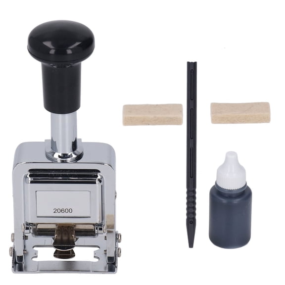 Orvunela Automatic Numbering Machine 6 Wheels Self Inking Number Stamp for Office Documents