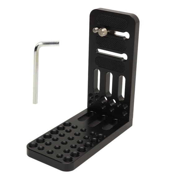 Orvunela Camera L Bracket Quick Release Plate Vertical Horizontal Switching Mount with 1/4in 3/8in Screw Holes