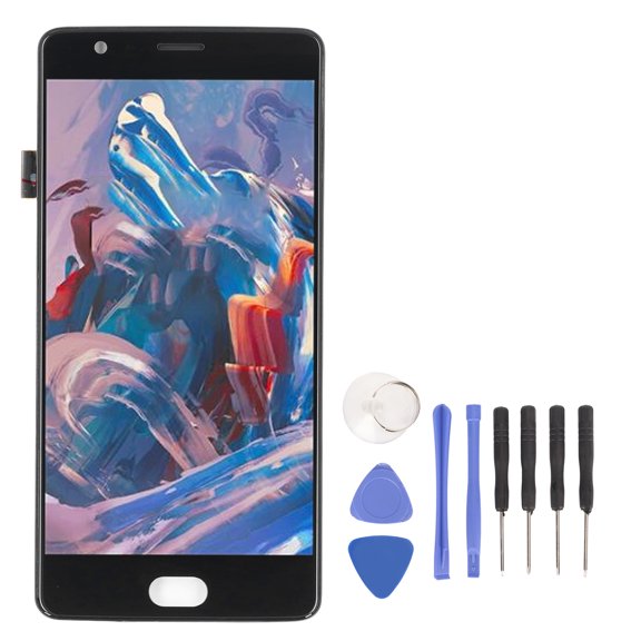Orvunela Cell Phone Touch Screen Assembly Replacement for OnePlus 3 3T A3010 A3003 5.5in AMOLED LCD Digitizer with Repair Tool Kit