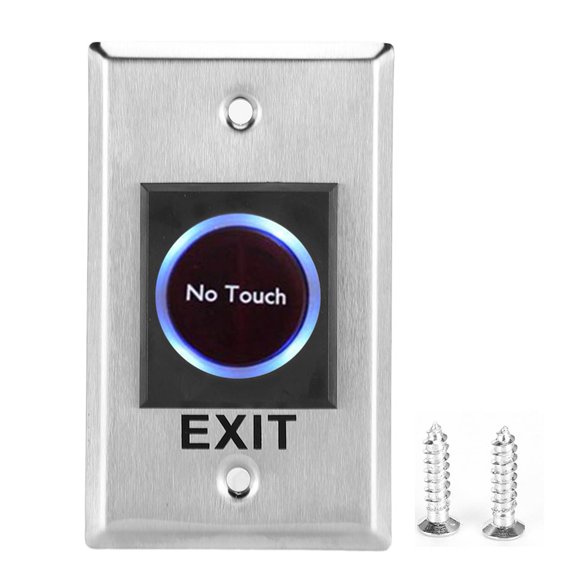 Orvunela DC 12V Infrared Sensor Switch Contactless Touch Free Exit Button with Dual LED Backlight for Access Control Systems