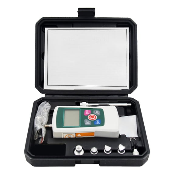 Orvunela Digital Force Gauge 500N Push Pull Meter, Portable Handheld Dynamometer Tester with Backlit Screen, 4 Measurement Units (N/kg/lb/oz), 3 Modes, Auto Shut-Off & Storage Case, Gray Green