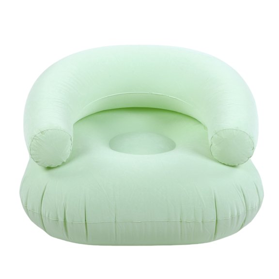 Orvunela Inflatable Lounge Chair Deck Chair Sofa U Shaped Blow Up PVC Flocking Portable Couch Floor Seating for Home Balcony Mint Green