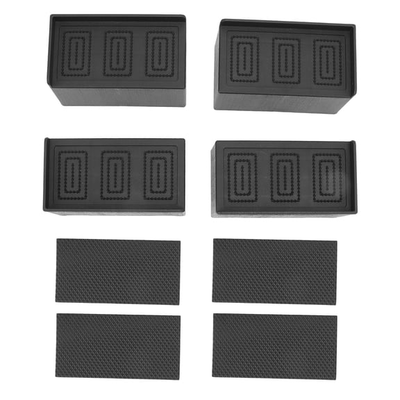 Orvunela L Shaped Rubber Furniture Risers Rectangular Heavy Duty Non Slip Couch Elevators 4 Pack