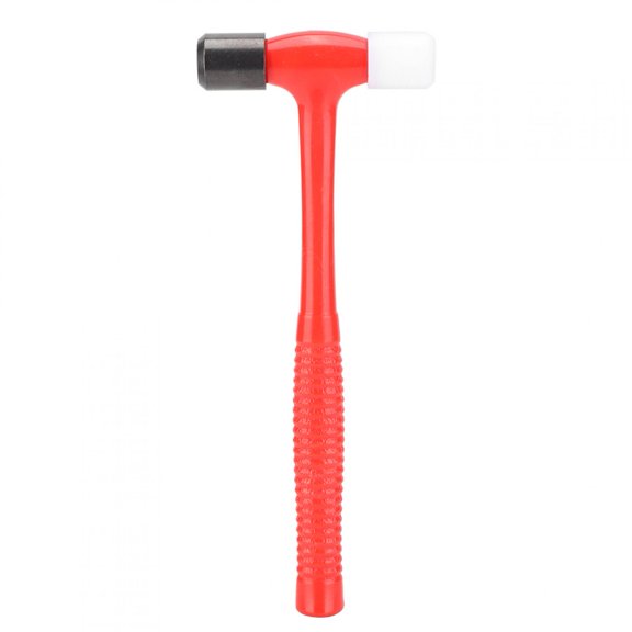 Orvunela Mini Double Head Hammer Jewelry Making Repairing Tool Accessory with Red Ergonomic Anti-Slip Plastic Handle Compact Lightweight Design 7 inches / 17.8 cm Overall Length