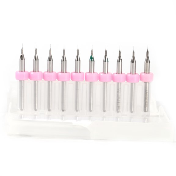 Orvunela PCB Print Circuit Board Tungsten Steel Micro Drill Bits Tool Set, 0.1mm, 10 Pieces