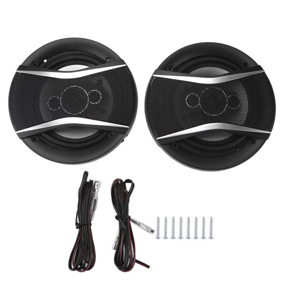 Orvunela Pair 6.5 Inch Car Audio Speakers Full Frequency Round Stereo Sound Set 4 Ohm 650W Peak Power Moisture Proof 2 Pack