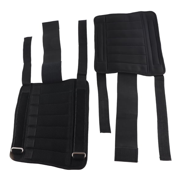 Orvunela Pair of Adjustable Leg Ankle Bands with Weight Pockets for Exercise Training, Black Net Cloth