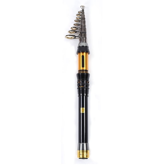Orvunela Portable Telescopic Carbon Fiber Sea Fishing Rod with Ceramic Guide Rings and Aluminum Reel Base, 3.0m