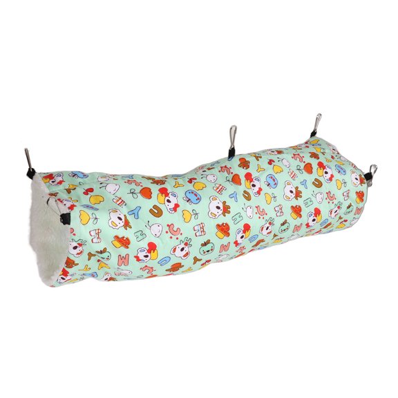 Orvunela Small Animal Tunnel Nest Cotton Plush Hanging Hammock Bed for Sugar Glider Squirrel Hamster Soft Comfortable Sleeping Rest Play Cave Hideout Tube Cage Accessories 19.7 x 7.9 Inches