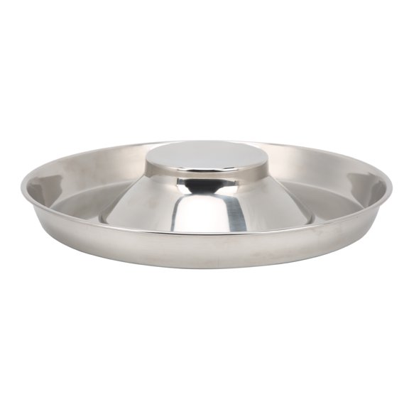Orvunela Stainless Steel Slow Feeder Dog Bowl Mirror Polished Pet Feeding Dish for Medium and Large Dogs Cats