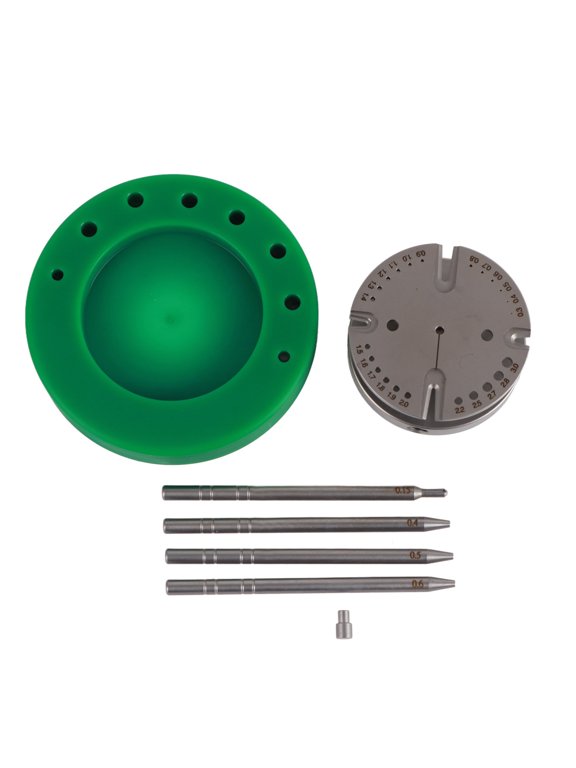 Watch Balance Wheel Holder Hairspring Stand Repair Tool Kit, Green and Gray