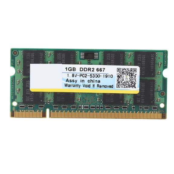 Orvunela Xiede 1GB DDR2 667MHz PC2-5300 200-Pin Laptop RAM Memory Module