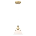 thumbnail image 1 of Yep by Golden Lighting Orwell 1-light 8in Pendant in Brushed Champagne Brass and Opal Glass, 1 of 3