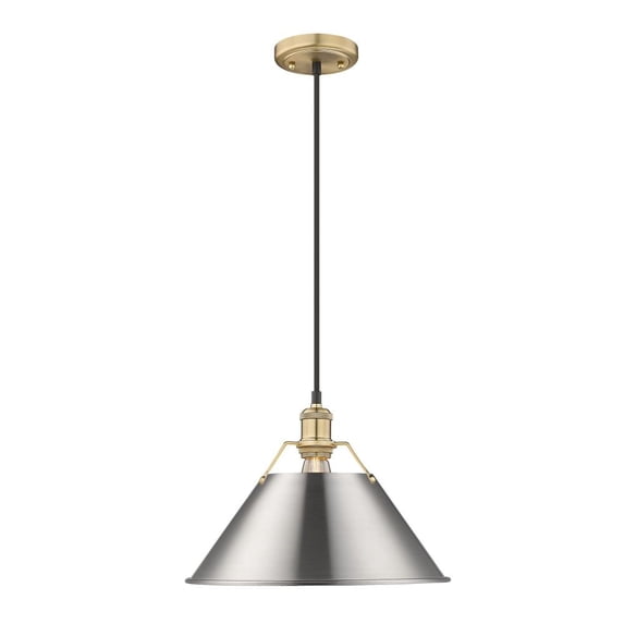 Orwell 1-Light Pendant in Brushed Champagne Bronze with Pewter