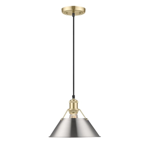 Orwell 1-Light Pendant in Brushed Champagne Bronze with Pewter