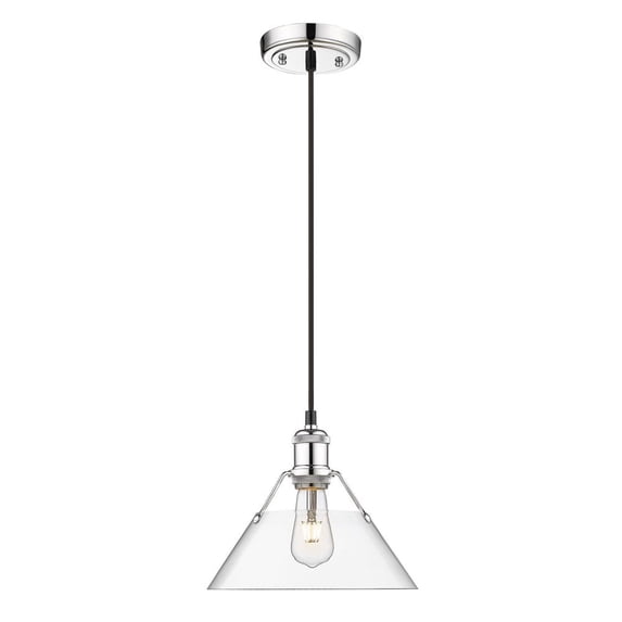 Orwell 1-Light Pendant in Chrome with Clear Glass
