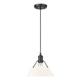 thumbnail image 1 of Orwell 1-Light Pendant in Matte Black with Opal Glass, 1 of 4