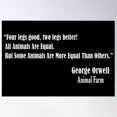 thumbnail image 1 of Orwell Animal Farm Quote Poster Wall Art, Modern Wall Decor For Living Room Bedroom, 24x36 UNFRAMED, 1 of 2