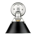 thumbnail image 1 of Yep by Golden Lighting Orwell 1-light Vanity in Chrome and Matte Black shade, 1 of 2