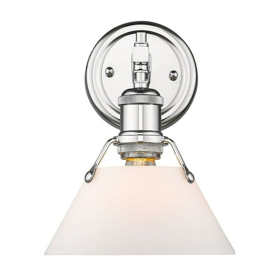Yep by Golden Lighting Orwell 1-light Vanity in Chrome and Opal Glass
