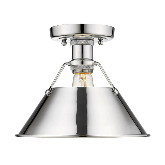Yep by Golden Lighting Orwell 1-light Flush Mount in Chrome