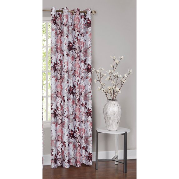 Orwell - Lined Grommet Window Curtain Panel - 50x63 - Blush