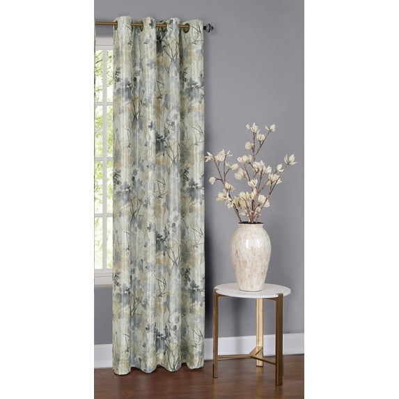 Orwell - Lined Grommet Window Curtain Panel - 50x63 - Silver