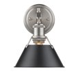 thumbnail image 1 of Orwell PW 1 Light Bath Vanity - Silver - Black Shade, 1 of 1