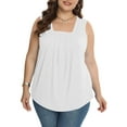 thumbnail image 1 of Oryer Womens Plus Size Tank Tops Sleeveless Tunic Blouses Loose Fit Tops, 1 of 6