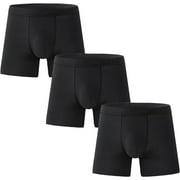 Orykas Mens Incontinence Boxer Briefs, Orykas Mens Incontinence Underwear, Octipa Ultra-Absorbent Incontinences Boxer Briefs(Black*3,XL)