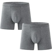 Orykas Mens Incontinence Boxer Briefs, Orykas Mens Incontinence Underwear, Octipa Ultra-Absorbent Incontinences Boxer Briefs(Gray*2,XXL)