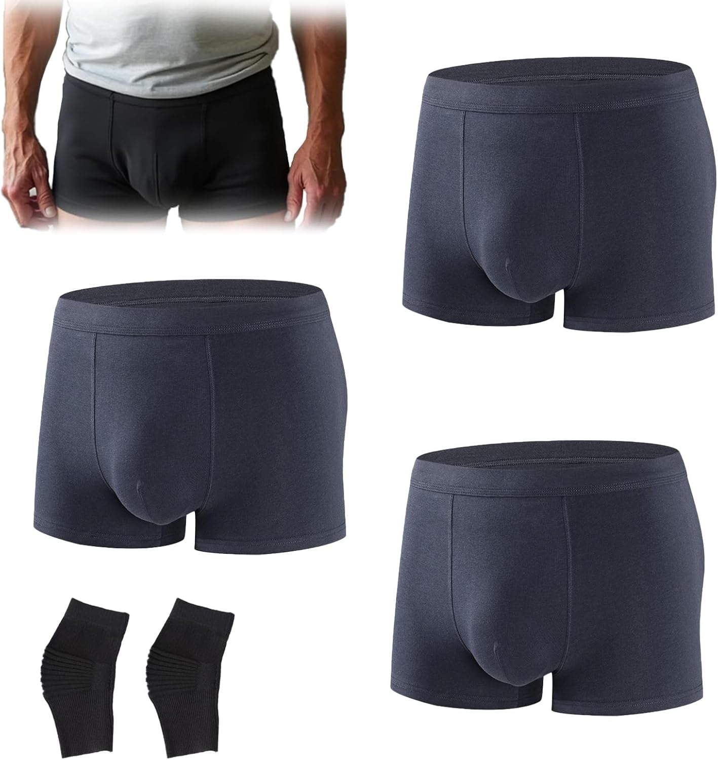 Orykas Mens Incontinence Boxer Briefs, Ultra-Absorbent Incontinence ...