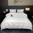 thumbnail image 1 of Orylavena White Damask Stripe Microfiber Duvet Cover Set, Twin, 3-Piece, 1 of 12