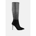 thumbnail image 1 of Orymple Shiny Rhinestone Studded Calf Boots, 1 of 9
